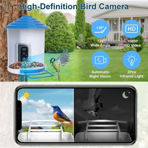 1080P, 135 degree view and night vision: day and night clips on a phone