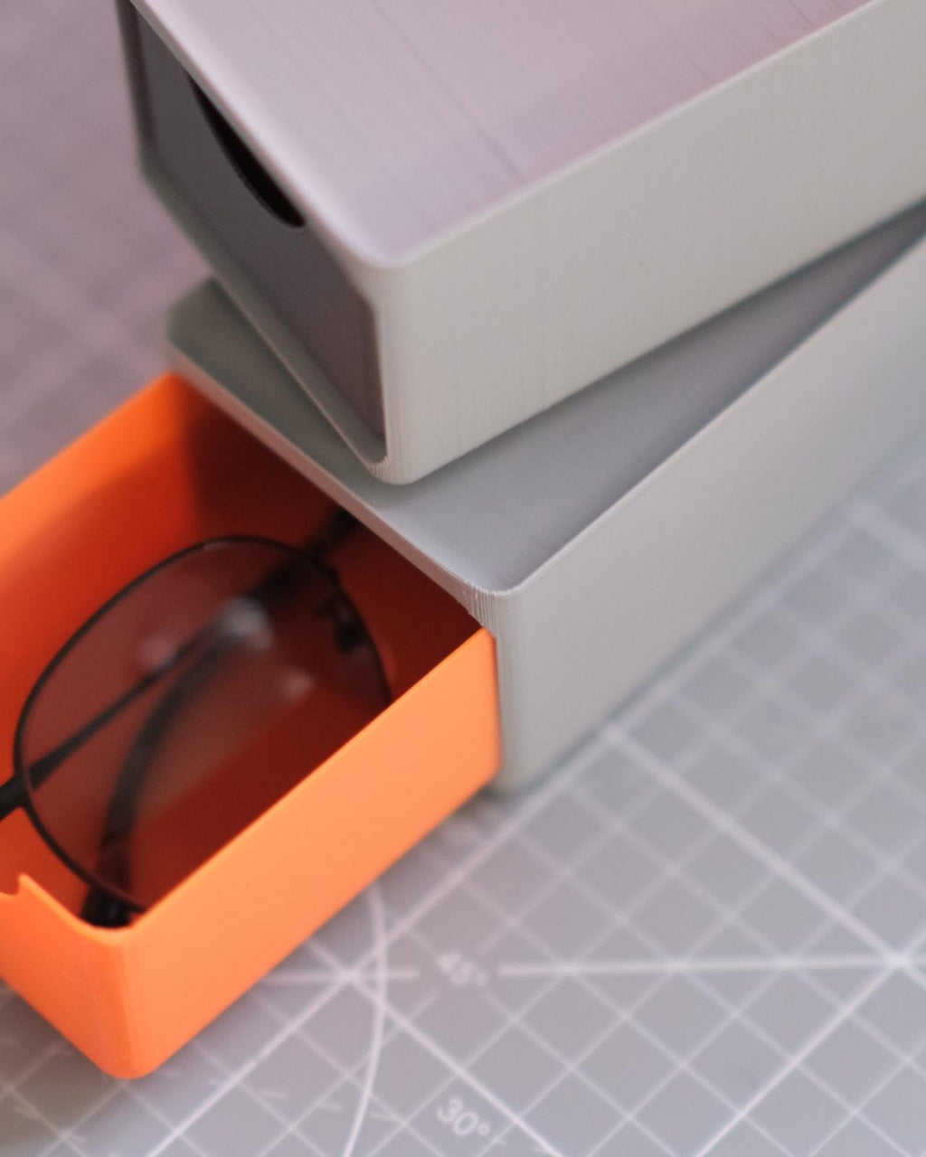 Stackable eyewear drawer — stacked tower
