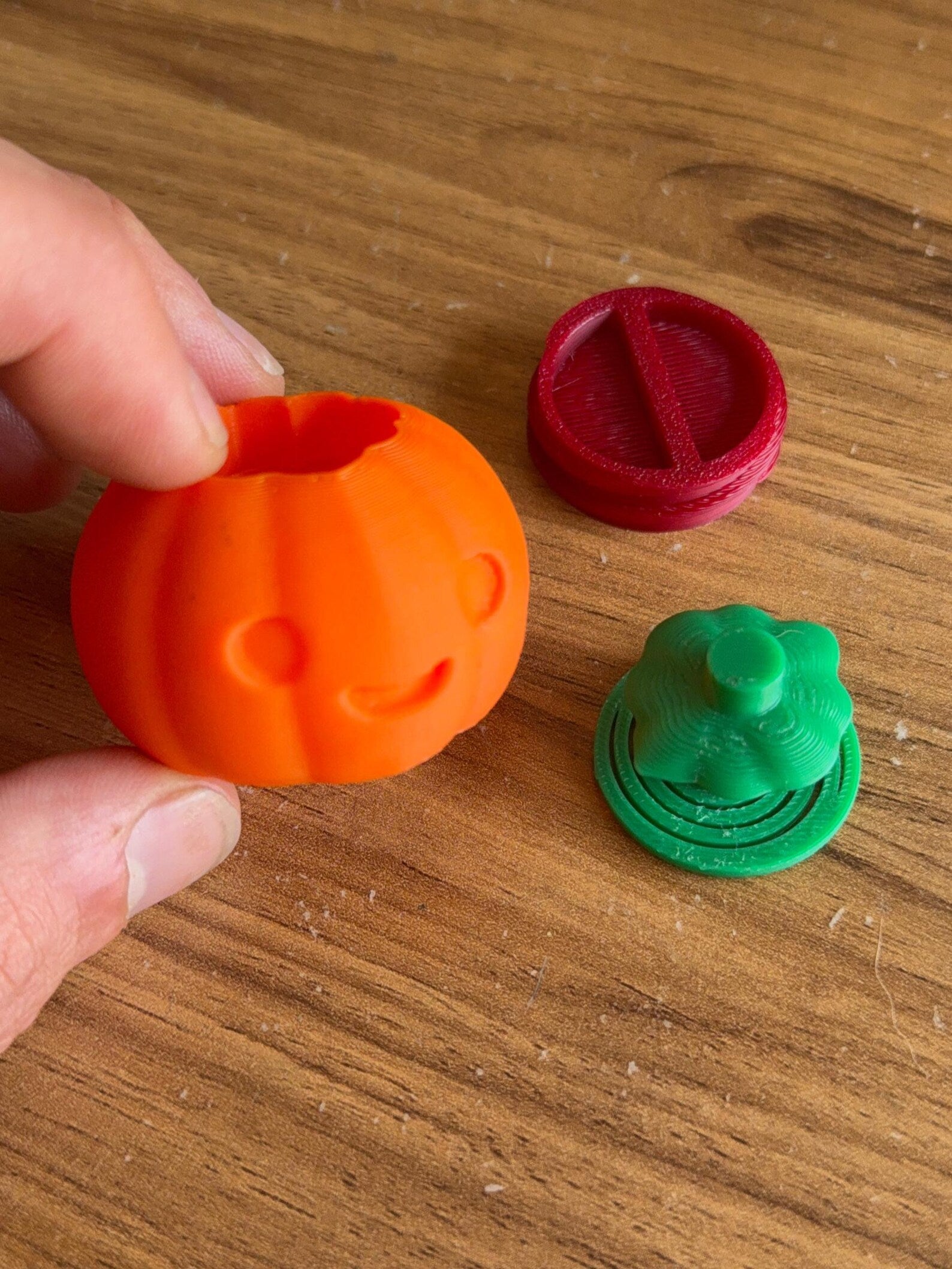 Pumpkin fidget clicker — set of three