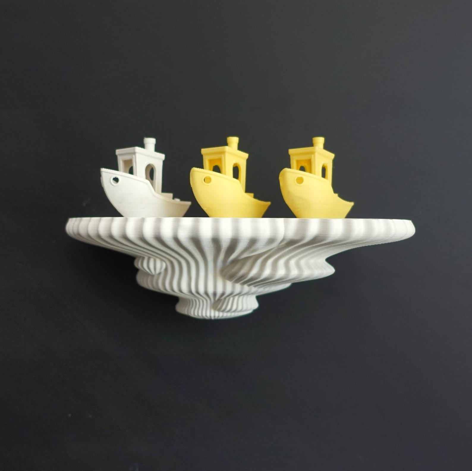 Mushroom wall shelf — mount detail
