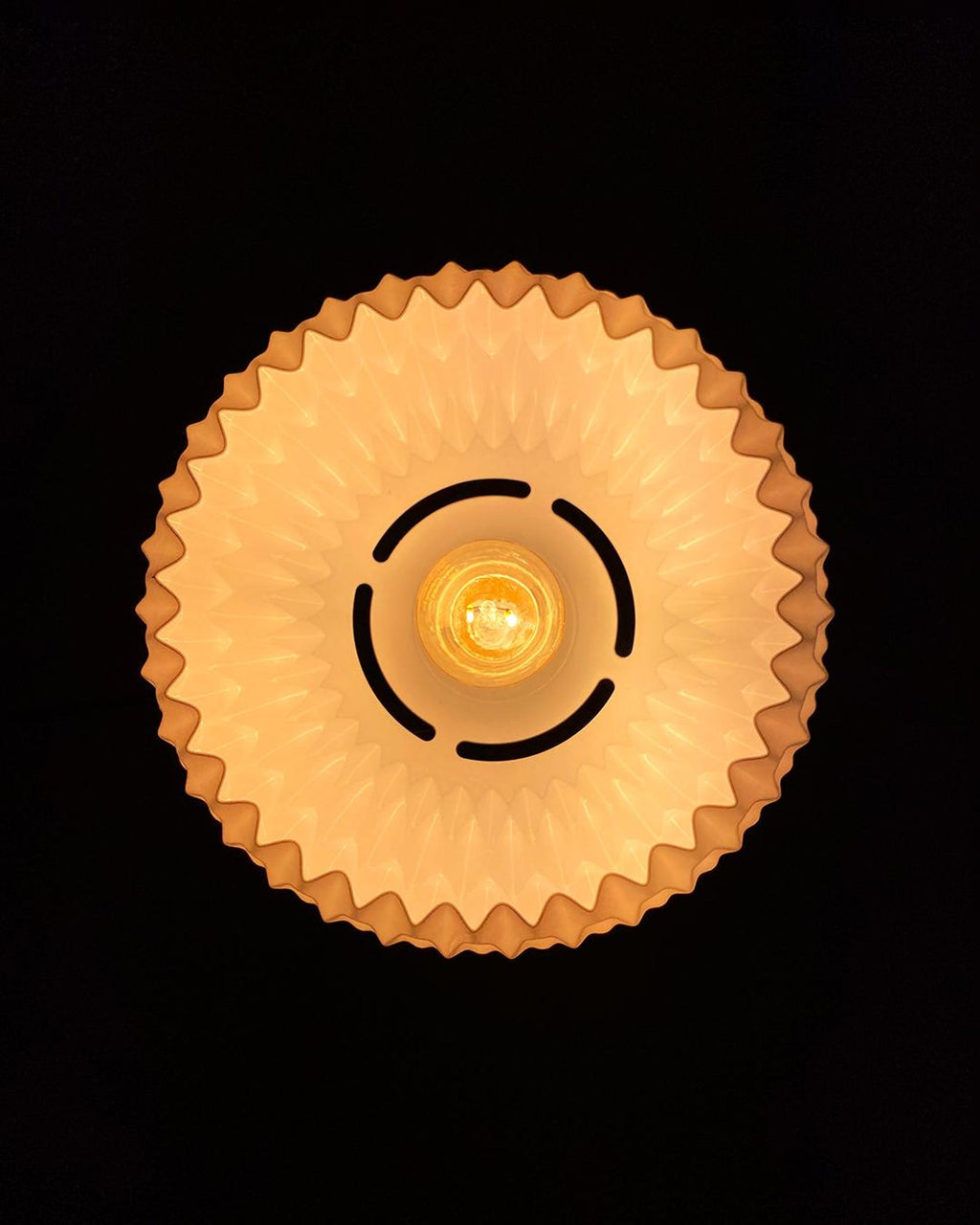 Wavy pendant lamp shade — lifestyle view