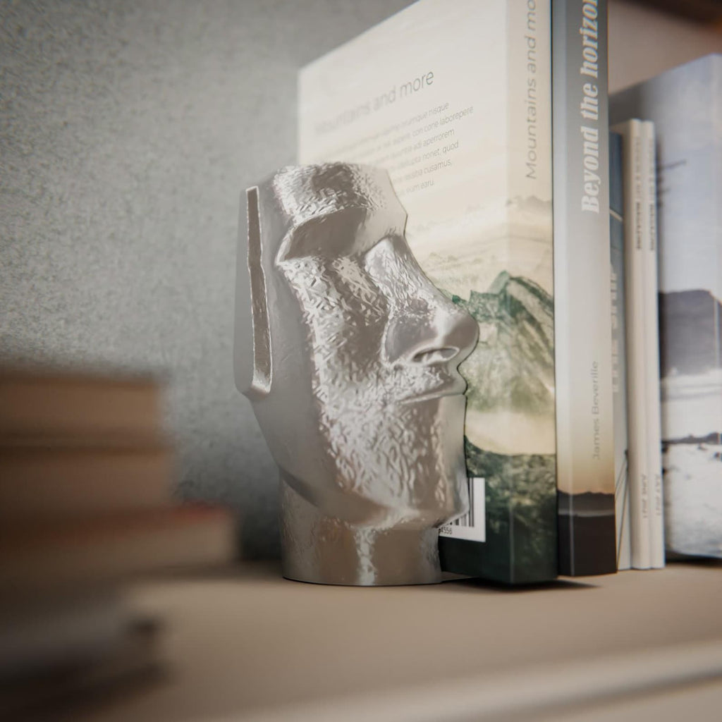 Moai bookend — scale view