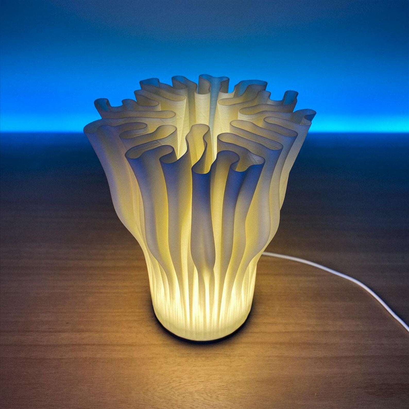 Coral lamp organic reef texture detail