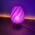 Kamba 3D printed egg shade table lamp on tripod base