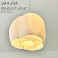 Sakura pendant shade 3D printed cherry blossom ceiling light