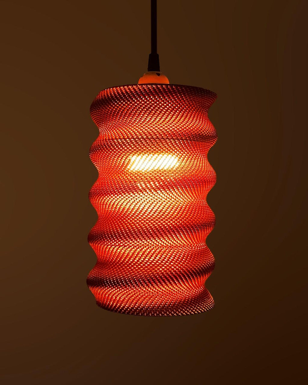 Spiral shade in a modern interior