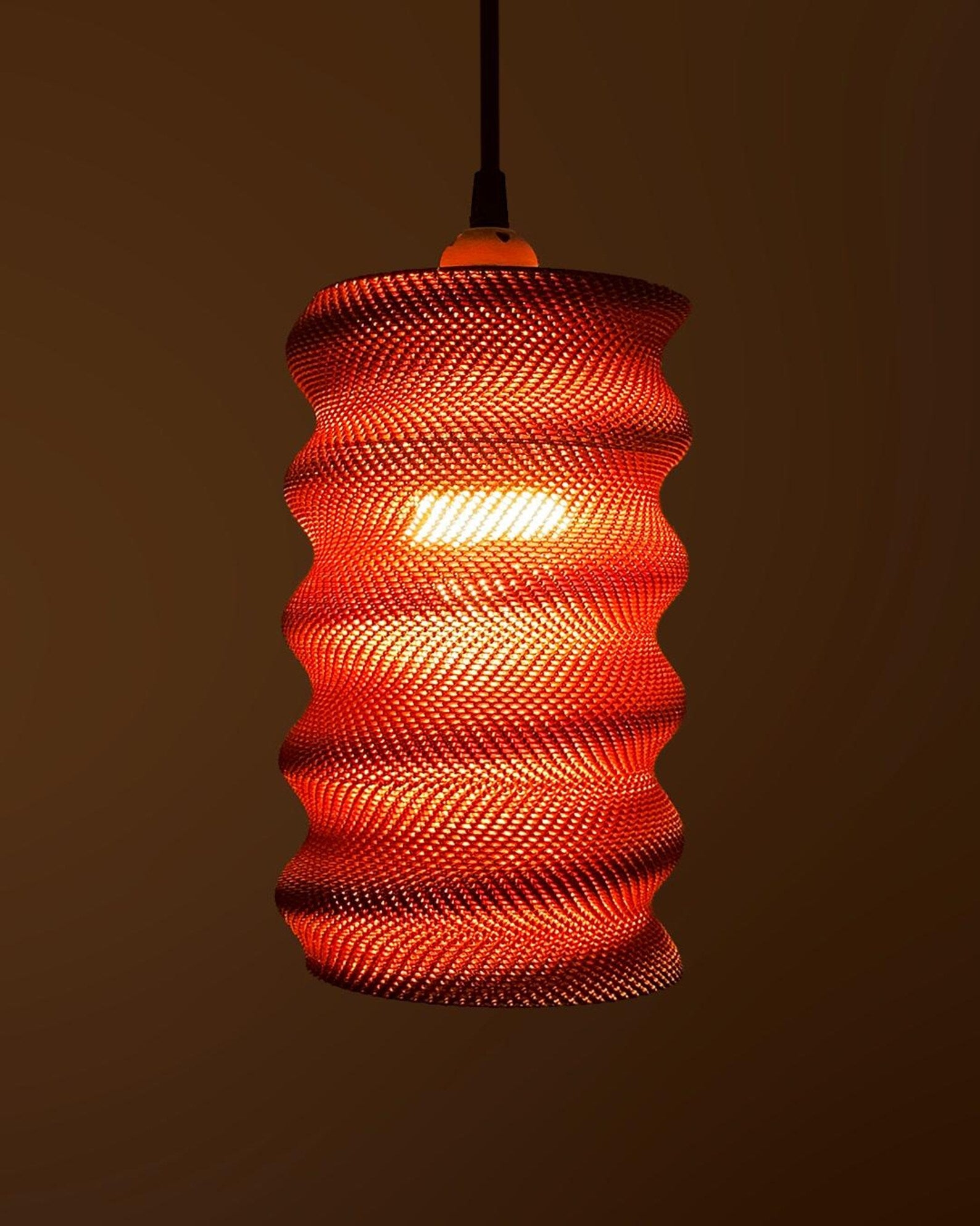 Spiral shade in a modern interior