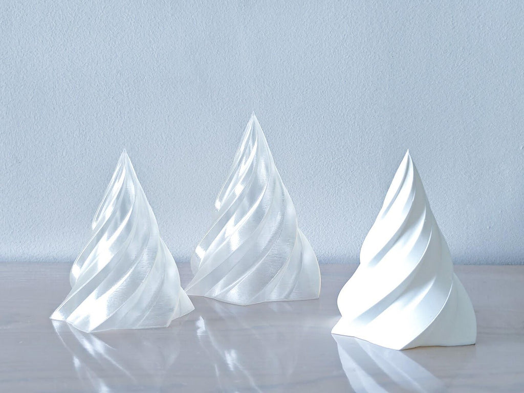 Kiki Christmas tree lamp — set of three on mantel
