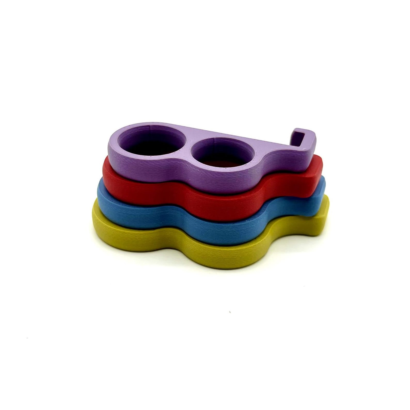 Six-finger phone grip stacked set of four