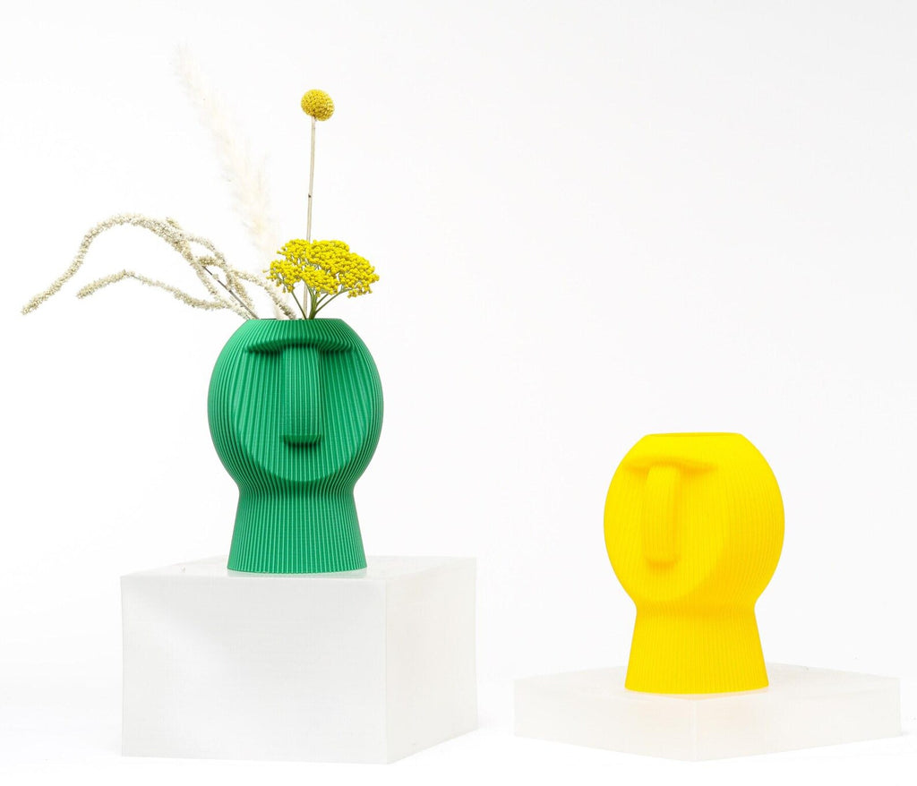 Chubby Dude Figurine in green and yellow