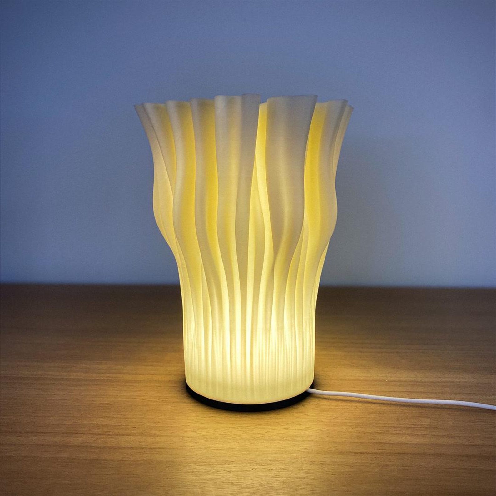 Coral 3D printed lamp color detail