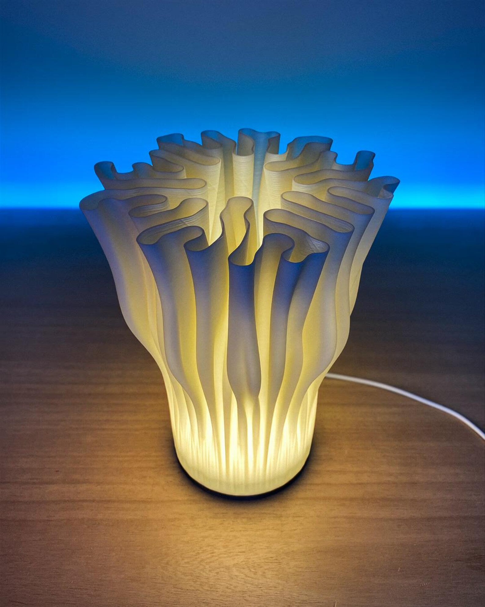 Coral 3D printed reef texture table lamp
