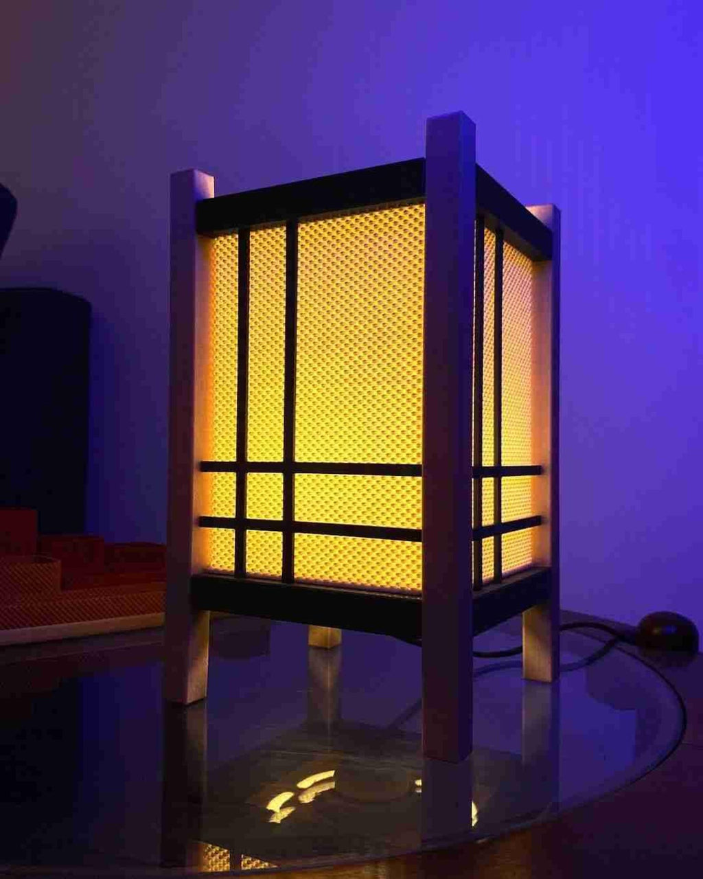 Japanese Shoji table lamp 3D printed Japandi bedside light